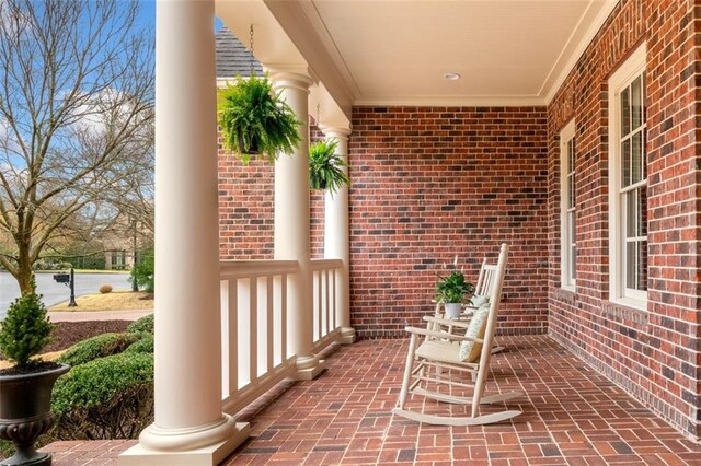 view of patio / terrace with covered porch