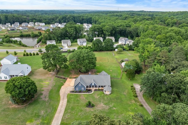 300 Olde Wick Trl, Hoschton, GA 30548 - aerial view of property and surrounding area featuring a heavily wooded area and a large body of water