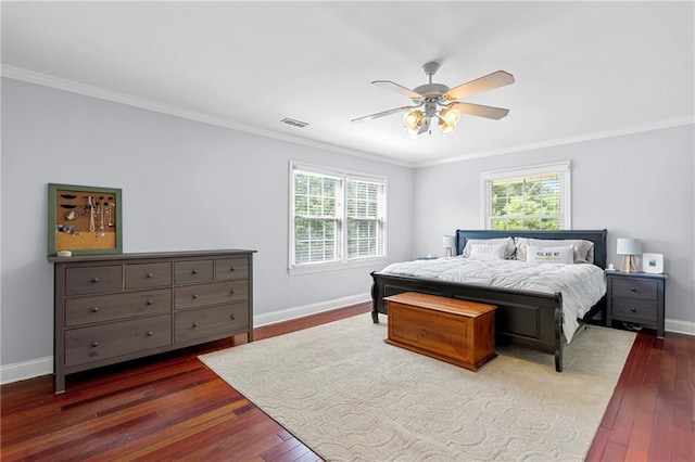 75 Auburn Rd, Auburn, GA 30011 - bedroom featuring baseboards, multiple windows, hardwood / wood-style flooring, and crown molding