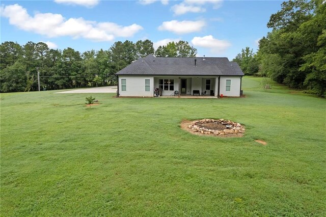340 Taylor Path, Dallas, GA 30157 - rear view of house featuring a lawn and a patio area