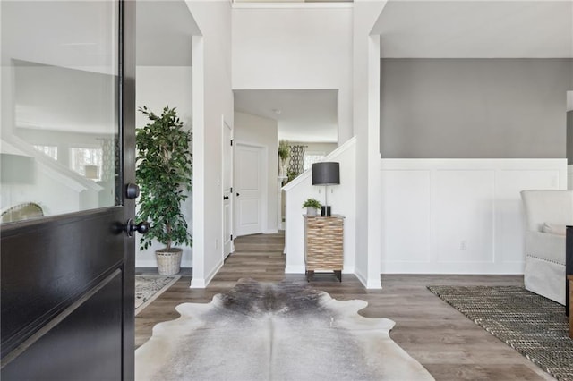 foyer featuring hardwood / wood-style floors