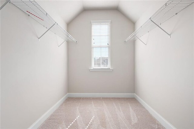 33 N Village Cir, Rydal, GA 30171 - walk in closet featuring carpet and vaulted ceiling