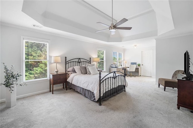 200 Glen Wood Pl, Canton, GA 30114 - bedroom with a raised ceiling, ornamental molding, and multiple windows