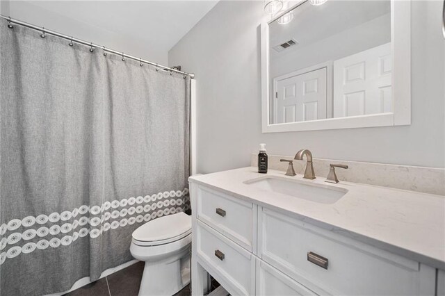 200 Glen Wood Pl, Canton, GA 30114 - full bathroom featuring vanity, tile patterned flooring, and a shower with shower curtain