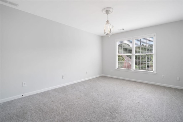 200 Glen Wood Pl, Canton, GA 30114 - carpeted spare room featuring a chandelier and baseboards