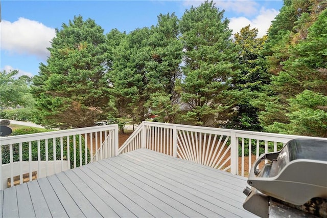 200 Glen Wood Pl, Canton, GA 30114 - wooden deck featuring area for grilling and view of wooded area