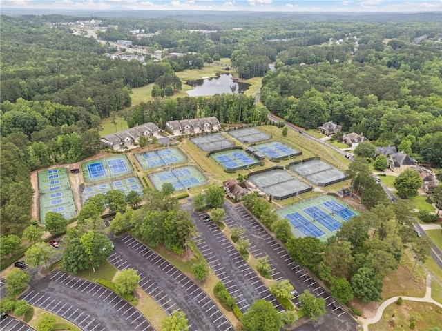 200 Glen Wood Pl, Canton, GA 30114 - view of property location with a nearby body of water and a heavily wooded area