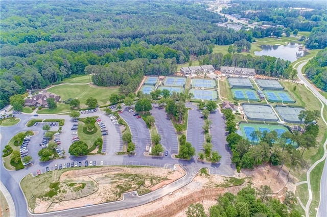 200 Glen Wood Pl, Canton, GA 30114 - aerial overview of property's location featuring a forest and a large body of water