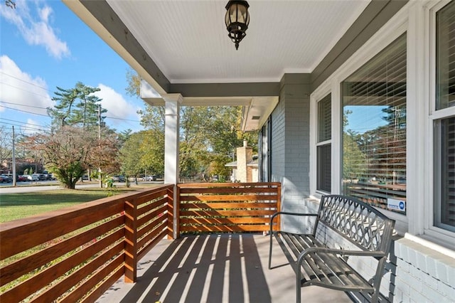 balcony with covered porch