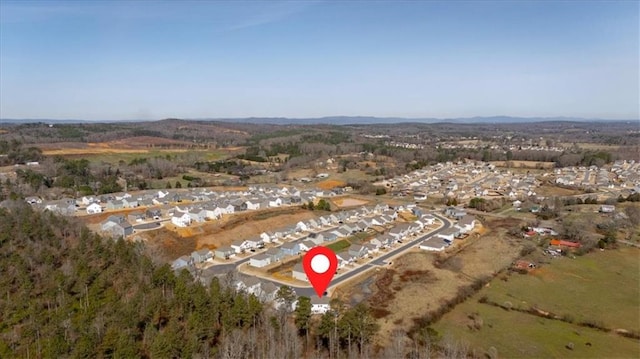 bird's eye view with a residential view