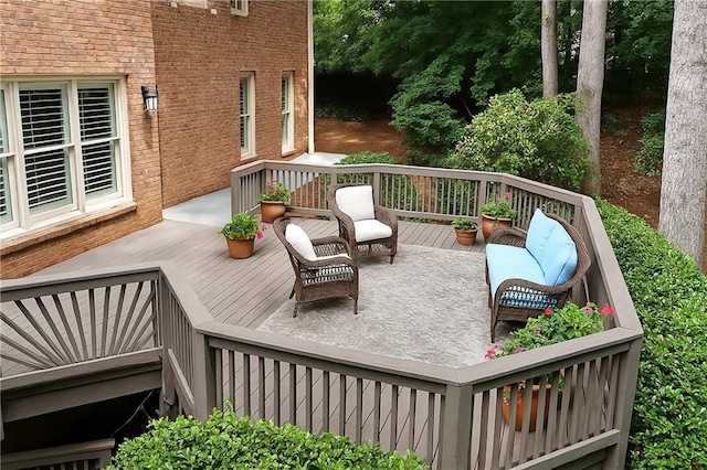 5040 Harrington Rd, Johns Creek, GA 30022 - wooden deck with an outdoor hangout area