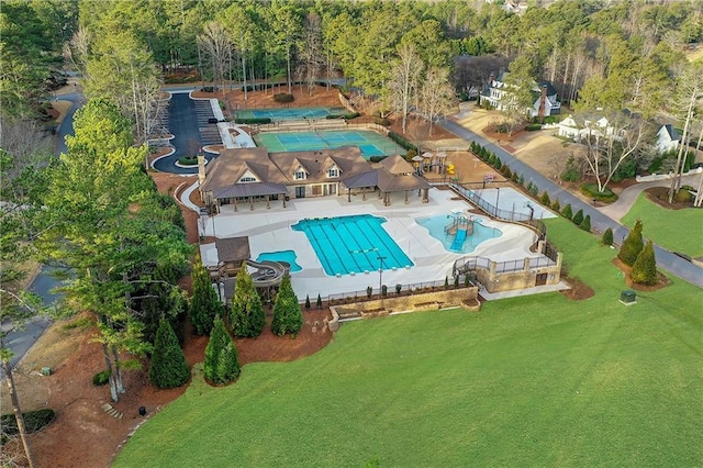 5040 Harrington Rd, Johns Creek, GA 30022 - aerial view of a pool
