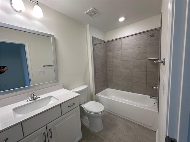 1802 Bonica Xing Unit 1802, Cumming, GA 30040 - full bathroom with toilet, visible vents, tile patterned floors, vanity, and shower / washtub combination
