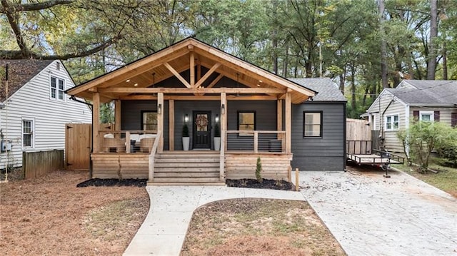 bungalow-style home with a porch