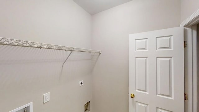 laundry room with laundry area and electric dryer hookup