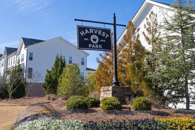 view of community sign