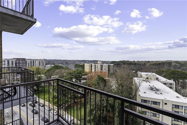 balcony featuring a view of city