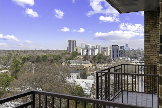 balcony with a city view