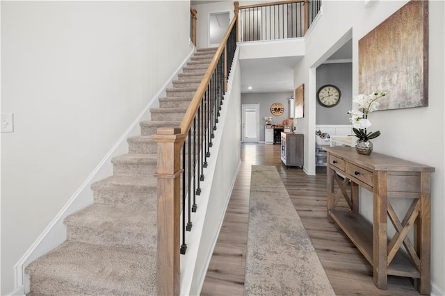 entrance foyer featuring hardwood / wood-style flooring