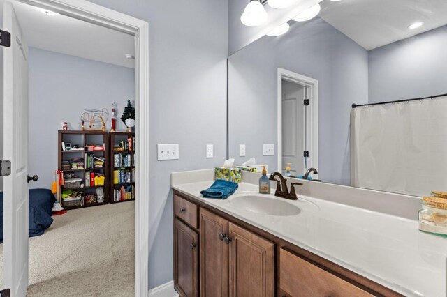 bathroom with vanity