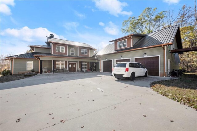 view of property with a garage