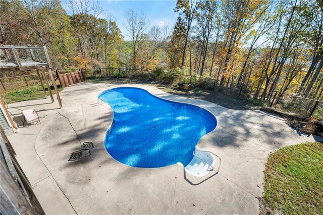 view of pool featuring a patio area