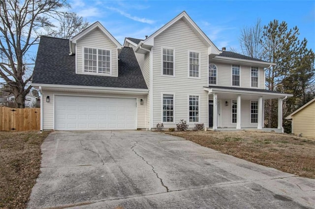 view of front of property with covered porch