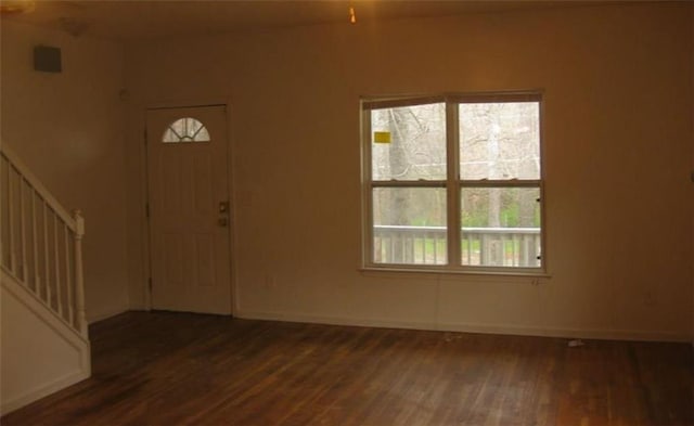 entryway featuring dark hardwood / wood-style flooring