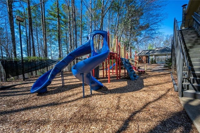 view of community jungle gym