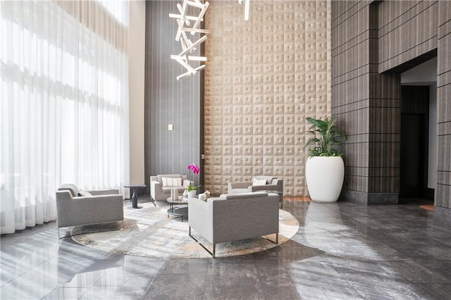 1080 Peachtree St NE Unit 804, Atlanta, GA 30309 - common area featuring a towering ceiling