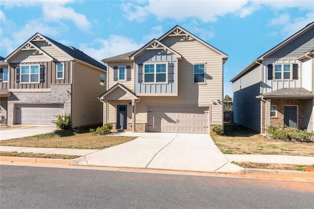 craftsman-style home featuring a garage