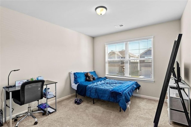 view of carpeted bedroom