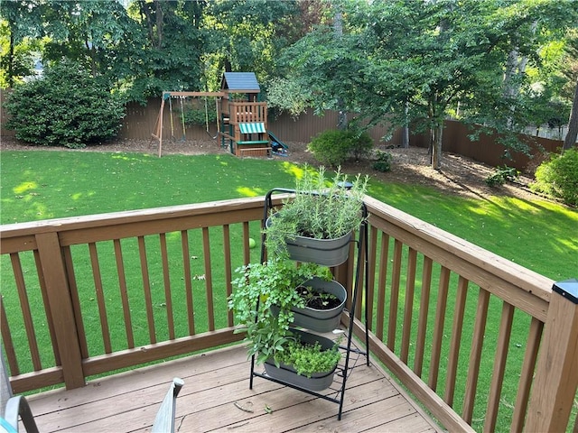 3641 Bramblewood Way, Marietta, GA 30062 - deck featuring a fenced backyard and a playground