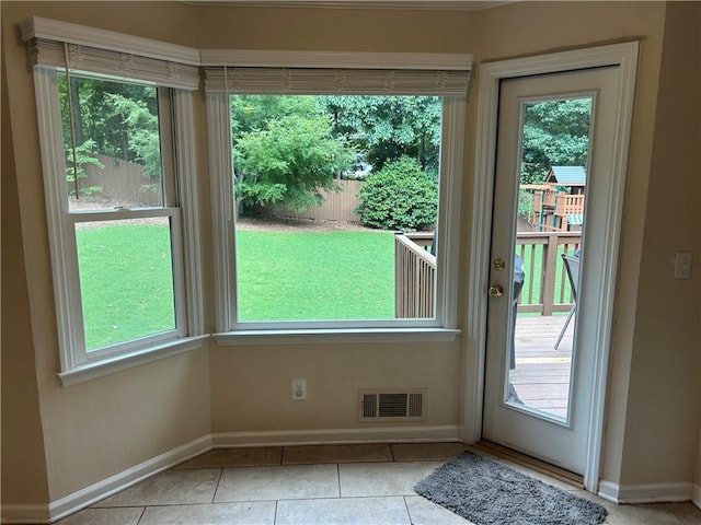 3641 Bramblewood Way, Marietta, GA 30062 - doorway with baseboards and tile patterned flooring