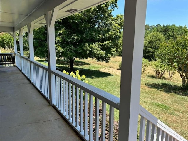 view of patio / terrace with a porch