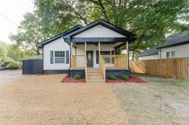 bungalow-style house with a porch