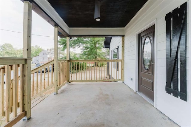 exterior space with a porch