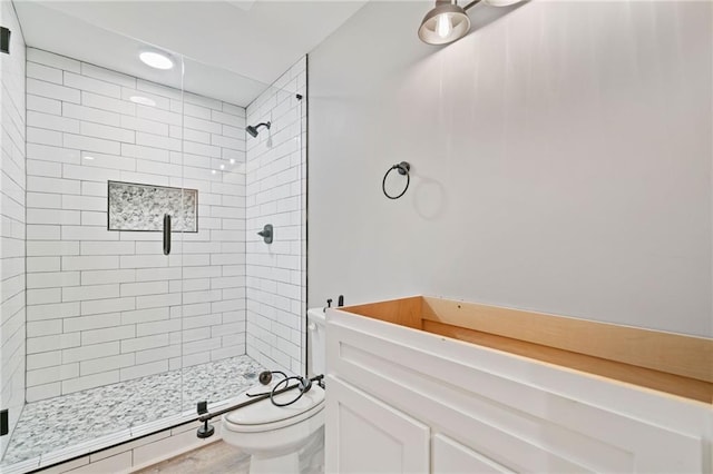 136 Ridgecrest Dr, Ball Ground, GA 30107 - bathroom featuring a shower stall and toilet