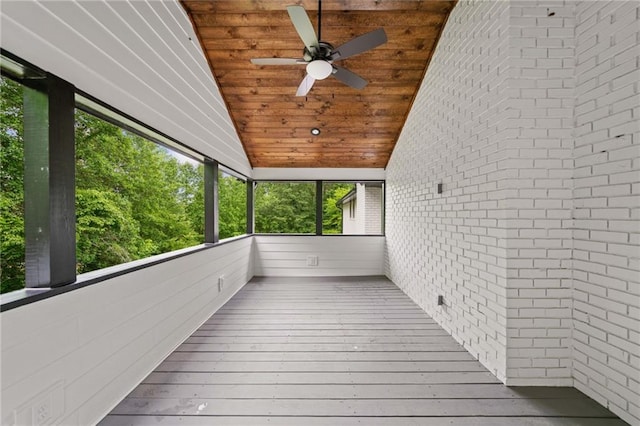 136 Ridgecrest Dr, Ball Ground, GA 30107 - wooden terrace with ceiling fan