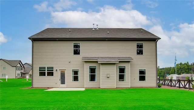 rear view of property with a patio