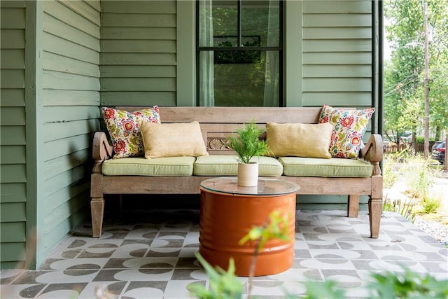 view of patio with outdoor lounge area