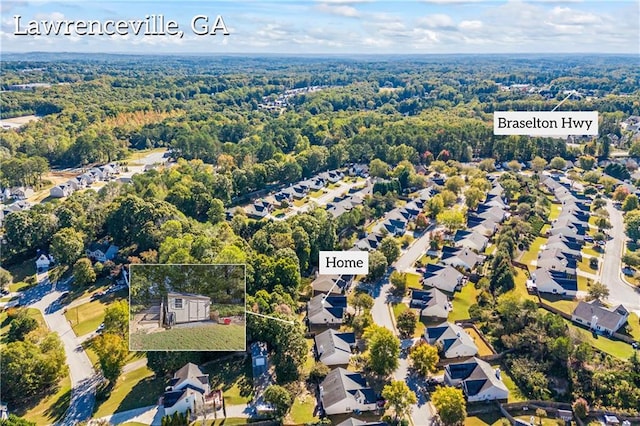 birds eye view of property