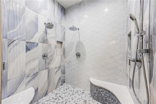 full bathroom featuring walk in shower