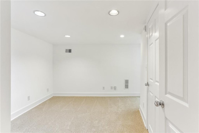869 Briarcliff Rd NE Unit B25, Atlanta, GA 30306 - empty room featuring recessed lighting, visible vents, baseboards, and light colored carpet