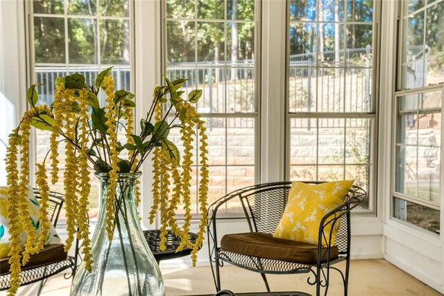 view of sunroom