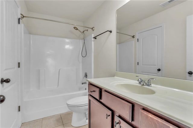 1354 Slate Bend Dr, Dacula, GA 30019 - full bathroom featuring vanity, toilet, tile patterned floors, and shower / bathing tub combination