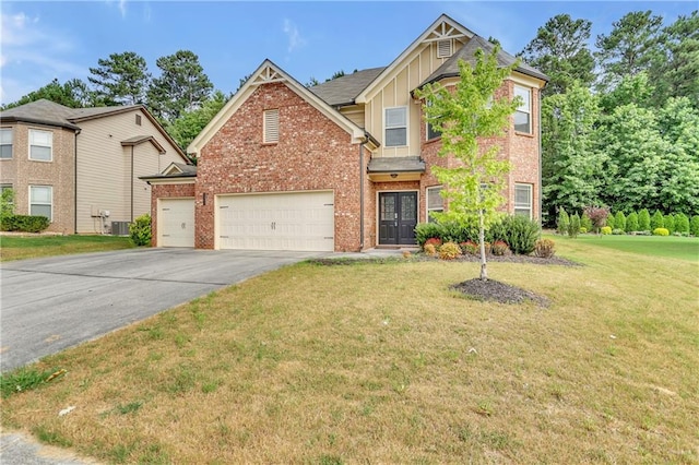 1354 Slate Bend Dr, Dacula, GA 30019 - view of front facade with central AC unit and a front lawn