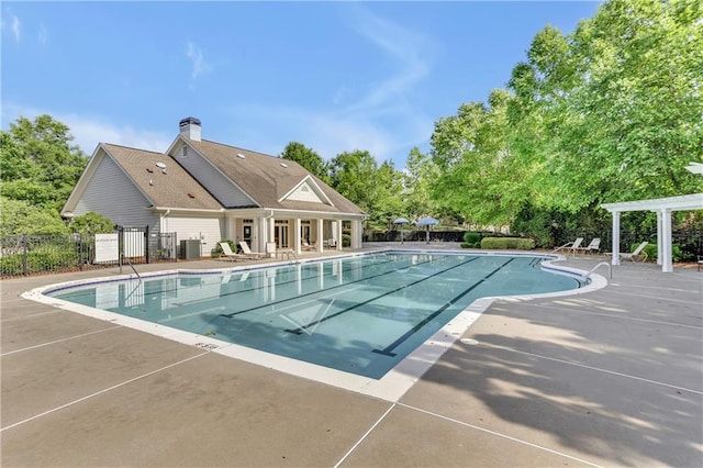 1354 Slate Bend Dr, Dacula, GA 30019 - view of swimming pool featuring a patio and a pergola