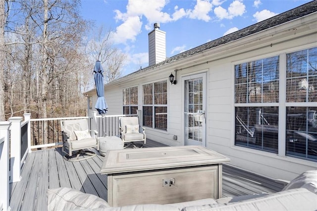 view of wooden deck