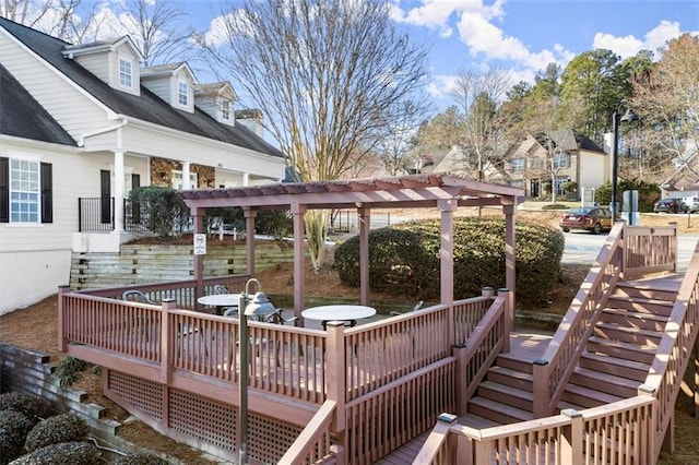 exterior space featuring a pergola